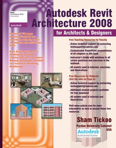 Beispielbild fr Autodesk Revit Architecture 2008 for Architects & Designers zum Verkauf von HPB-Red