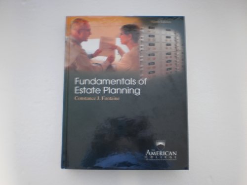 Beispielbild fr Fundamentals of Estate Planning (Huebner School) zum Verkauf von Half Price Books Inc.