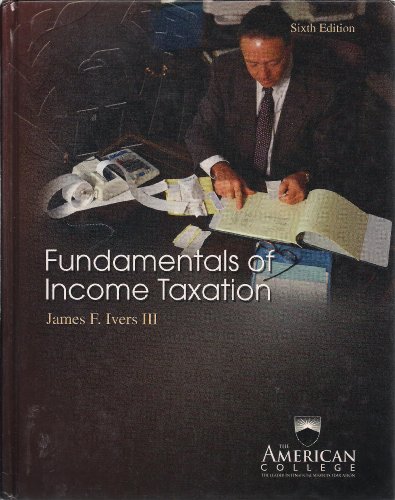 Beispielbild fr Fundamentals of Income Taxation (Huebner School Series) zum Verkauf von Wonder Book