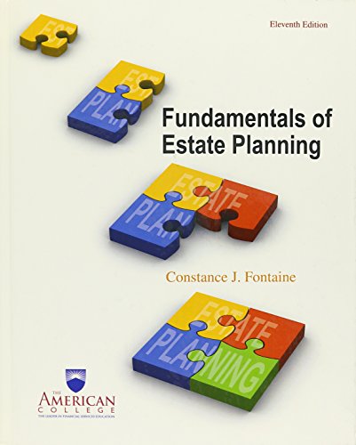 Imagen de archivo de Fundamentals of Estate Planning a la venta por Goodwill Books