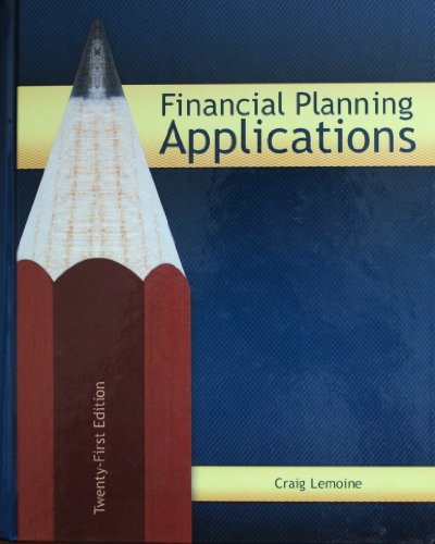Beispielbild fr Financial Planning Applications zum Verkauf von Wonder Book
