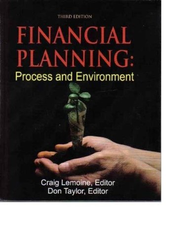 Beispielbild fr Financial Planning : Process and Environment zum Verkauf von The Maryland Book Bank