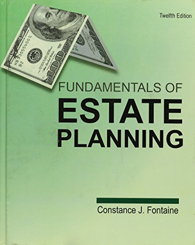 Imagen de archivo de Fundamentals of Estate Planning a la venta por BookHolders