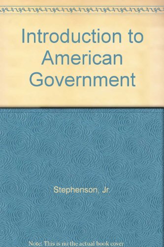 Imagen de archivo de Introduction to American Government a la venta por ThriftBooks-Atlanta