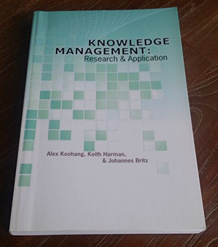 Imagen de archivo de Knowledge Management: Research and Applications a la venta por Revaluation Books