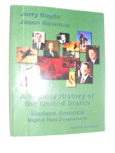 Imagen de archivo de A Topical History of the United States: Modern America Digital Text Supplement a la venta por HPB-Red