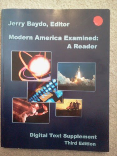 Imagen de archivo de Modern America Examined: A Reader, Digital Text Supplement a la venta por Textbooks_Source