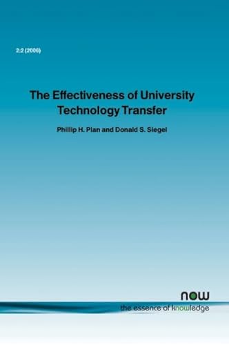 Imagen de archivo de The Effectiveness of University Technology Transfer a la venta por Phatpocket Limited