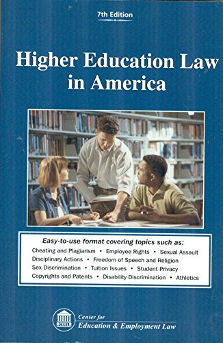Stock image for Higher Education Law in America for sale by Poverty Hill Books