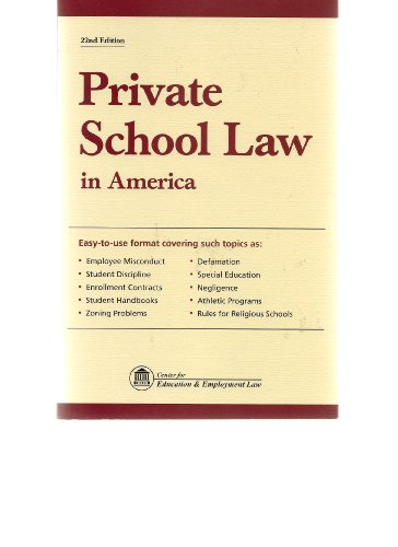 Stock image for Private School Law in America (Private School Law in America) for sale by Jenson Books Inc