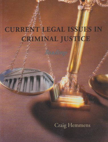 Imagen de archivo de Current Legal Issues in Criminal Justice a la venta por Better World Books