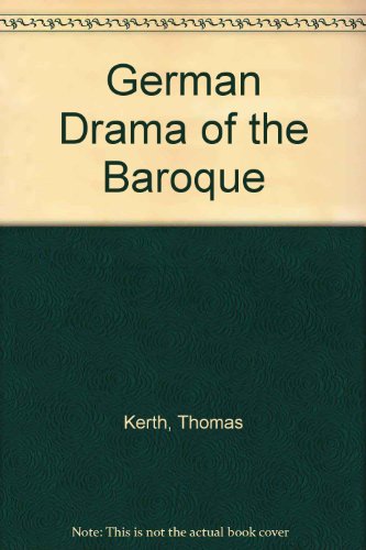 Stock image for German Drama of the Baroque for sale by Row By Row Bookshop