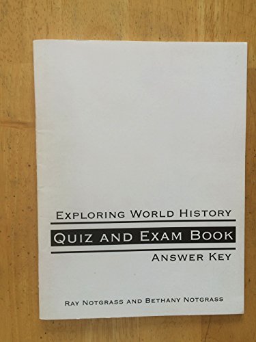 Imagen de archivo de Exploring World History Quiz and Exam Book Answer Key a la venta por BooksRun