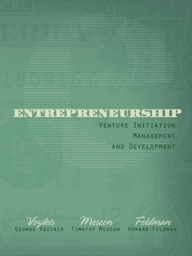 Imagen de archivo de Entrepreneurship: Venture Initiation, Management, and Development a la venta por dsmbooks