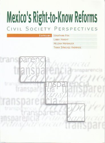 Stock image for Mexico's Right-to-Know Reforms: Civil Society Perspectives for sale by Wonder Book