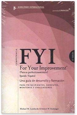 9781933578255: FYI for Your Improvement Spanish/espanol