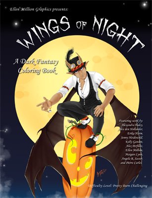 Stock image for Wings of Night; A Dark Fantasy Coloring Book for sale by HPB-Diamond