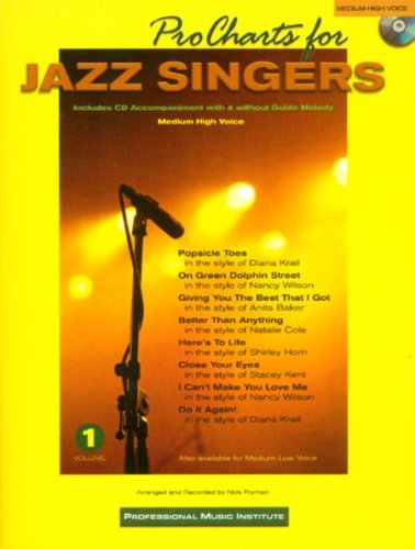 Stock image for Pro Charts for Jazz Singers (Medium High) With CD for sale by SecondSale