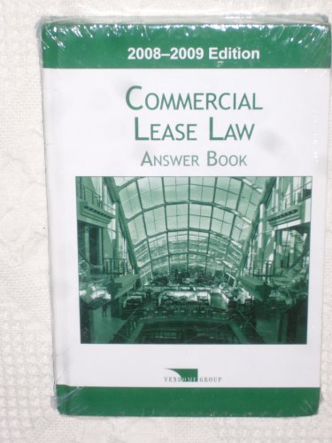 Commercial Lease Law Answer Book, 2008-2009 (9781933692913) by Vendome Group
