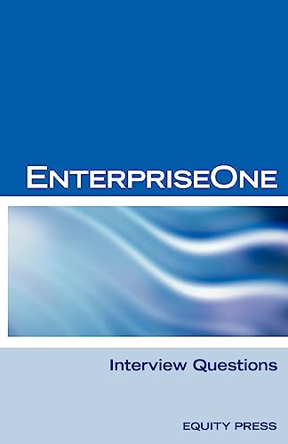 Beispielbild fr Oracle Jde / Enterpriseone Interview Questions, Answers, and Explanations: Enterpriseone Certification Review zum Verkauf von Chiron Media