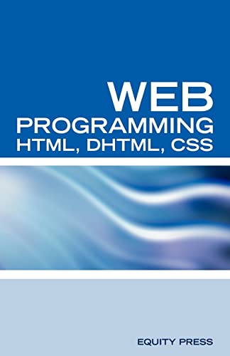 Stock image for Web Programming Interview Questions with HTML, DHTML, and CSS HTML, DHTML, CSS Interview and Certification Review HTML, DHTML, CSS Interview and Certification Teview for sale by PBShop.store US