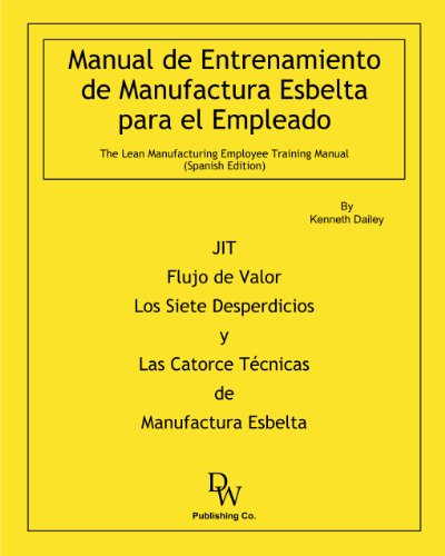 Beispielbild fr Manual de Entrenamiento de Manufactura Esbelta para el Empleado zum Verkauf von Revaluation Books