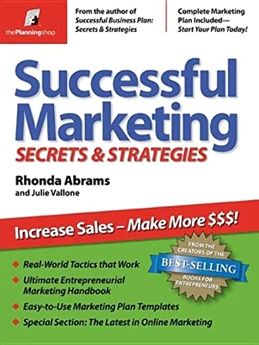 Beispielbild fr Successful Marketing : Secrets and Strategies zum Verkauf von Better World Books