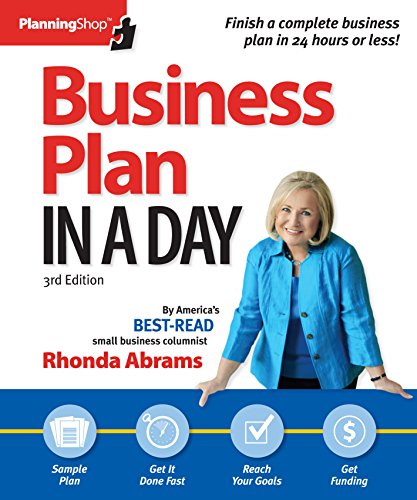 Stock image for Business Plan In A Day (Business Plan in a Day: Get It Done Right, Get It Done Fast) for sale by SecondSale