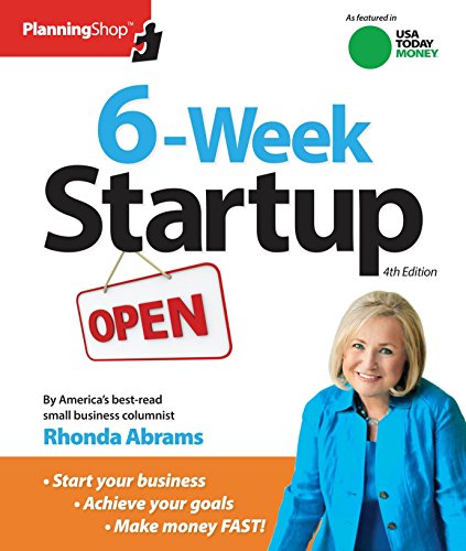 Beispielbild fr Six-Week Startup : A Step-By-step Program for Starting Your Business, Making Money, and Achieving Your Goals! zum Verkauf von Better World Books