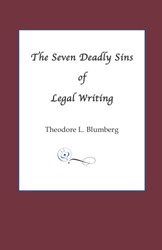Beispielbild fr The Seven Deadly Sins of Legal Writing zum Verkauf von Jenson Books Inc
