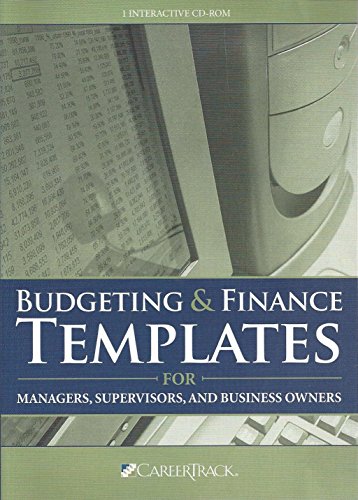 Beispielbild fr Budgeting Finance Templates for Managers, Supervisors, and Business Owners Cd-rom zum Verkauf von Seattle Goodwill