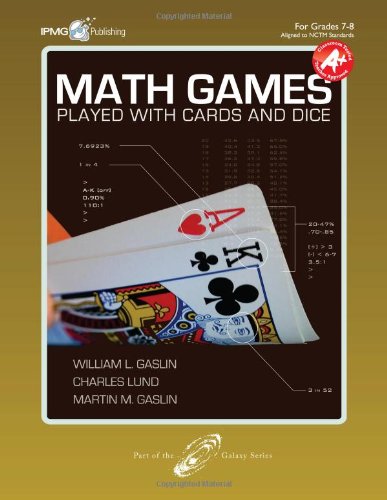 9781934218105: Math Games Played with Cards and Dice, Grades 7-8