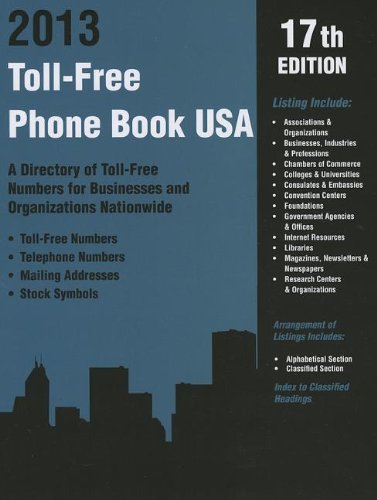 Stock image for Toll-Free Phone Book USA 2013 for sale by ThriftBooks-Atlanta