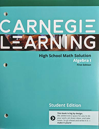 9781934239803: Carnegie Learning High School Math Solution: Algebra 1, First Edition, Student Edition,