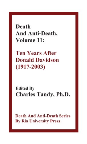 Stock image for Death and Anti-Death, Volume 11: Ten Years After Donald Davidson (1917-2003) for sale by PBShop.store US