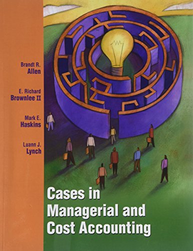 Stock image for Cases in Managerial and Cost Accounting for sale by Better World Books