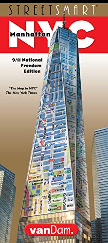 Beispielbild fr StreetSmart NYC Map 9/11 Edition by VanDam -- Laminated City Street Map of Manhattan, New York, in 9/11 National Freedom Edition - Folding pocket size . walks, ferry and subway map; 2020 Edition zum Verkauf von HPB-Emerald