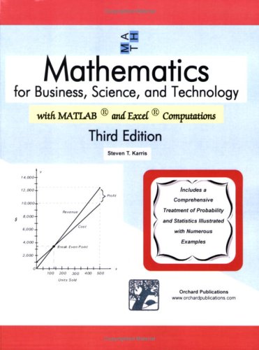 Imagen de archivo de Mathematics for Business, Science, and Technology a la venta por HPB-Red