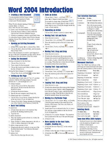9781934433164: Mac Word 2004 Introduction Quick Reference Guide (Cheat Sheet of Instructions, Tips & Shortcuts - Laminated Card)