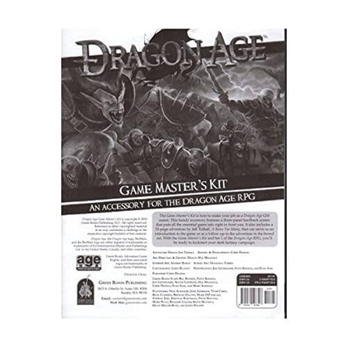 Stock image for Game Master's Kit (Dragon Age - Dark Fantasy Roleplaying) for sale by Noble Knight Games