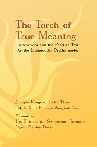 Beispielbild fr Torch of True Meaning: Instructions and the Practice for the Mahamudra Preliminaries zum Verkauf von AwesomeBooks