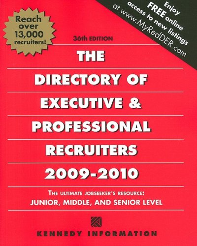 Beispielbild fr The Directory of Executive & Professional Recruiters zum Verkauf von ThriftBooks-Atlanta