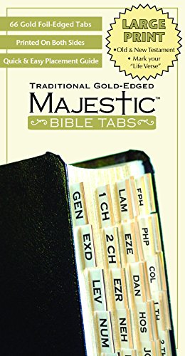 Beispielbild fr Majestic Bible Tabs: Traditional Gold-Edged Large Print zum Verkauf von Lakeside Books