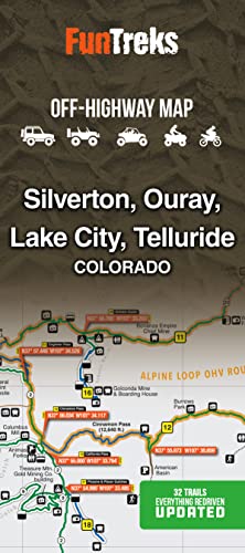 Imagen de archivo de Off-Highway Map for Silverton, Ouray, Lake City, Telluride Colorado UPDATED a la venta por GF Books, Inc.