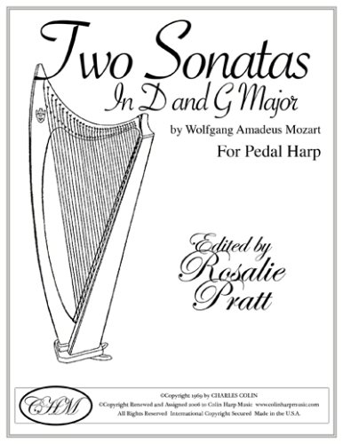 Two Sonatas for Harp in D and G For Pedal Harp (9781934850459) by W.A Mozart