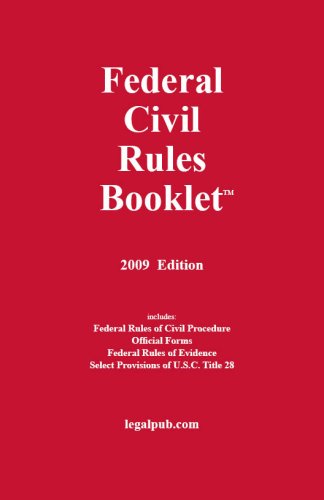 Beispielbild fr 2009 Federal Civil Rules Booklet zum Verkauf von -OnTimeBooks-