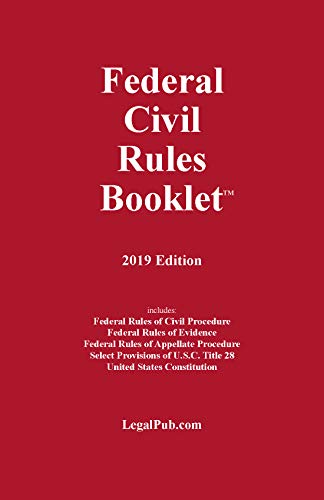 Beispielbild fr 2019 Federal Civil Rules Booklet (For Use With All Civil Procedure and Evidence Casebooks) zum Verkauf von Better World Books