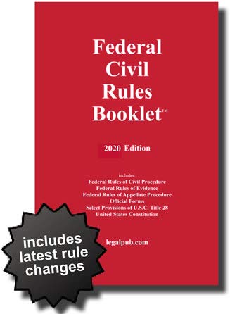 Beispielbild fr 2020 Federal Civil Rules Booklet zum Verkauf von SecondSale