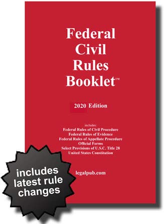 Imagen de archivo de 2020 Federal Civil Rules Booklet a la venta por SecondSale