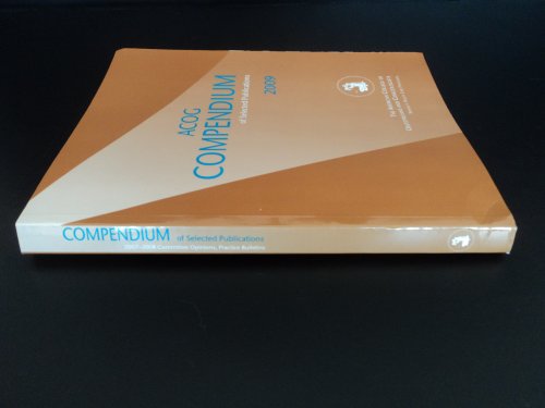 Imagen de archivo de ACOG Compendium of Selected Publications 2009 a la venta por Better World Books